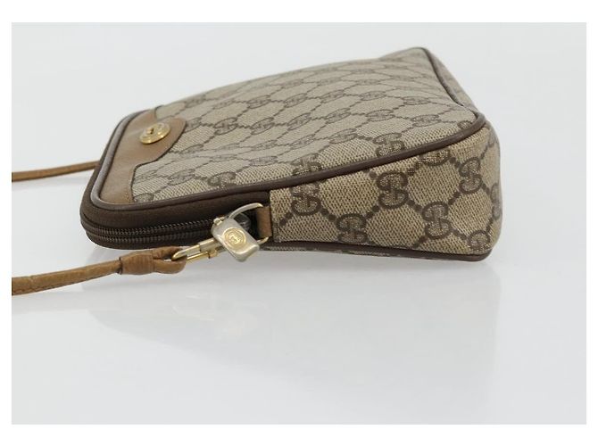 Bolso de Hombro GG Supreme Gucci Beige Oro 97 02 068 Auth ep14104 Dorado - vista 4