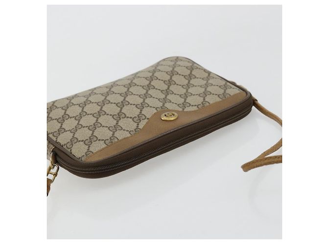 Bolso de Hombro GG Supreme Gucci Beige Oro 97 02 068 Auth ep14104 Dorado - vista 6