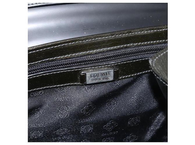 Borsa LOEWE in pelle 2 in 1 nera argento autentica ep14013 Nero - vista 19