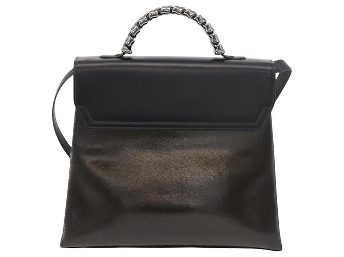 Borsa LOEWE in pelle 2 in 1 nera argento autentica ep14013 Nero - vista 2