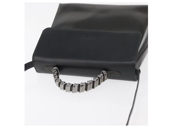 Borsa LOEWE in pelle 2 in 1 nera argento autentica ep14013 Nero - vista 6