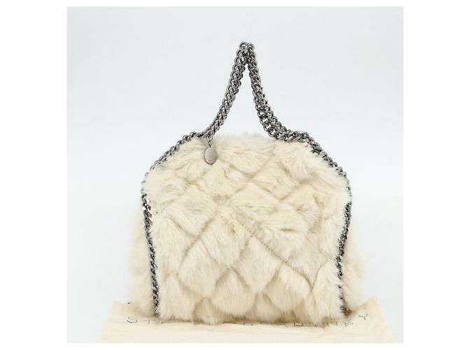 Autre Marque Falabella Tote Bag aus Fell 2-in-1 Stella McCartney Weiß Silber Auth 174918A - Ansicht 12