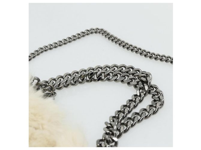 Autre Marque Falabella Tote Bag aus Fell 2-in-1 Stella McCartney Weiß Silber Auth 174918A - Ansicht 14