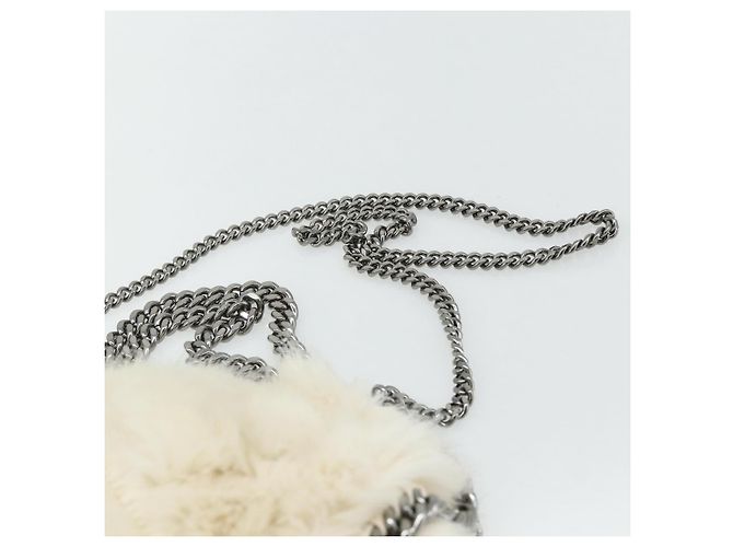 Autre Marque Falabella Tote Bag aus Fell 2-in-1 Stella McCartney Weiß Silber Auth 174918A - Ansicht 15