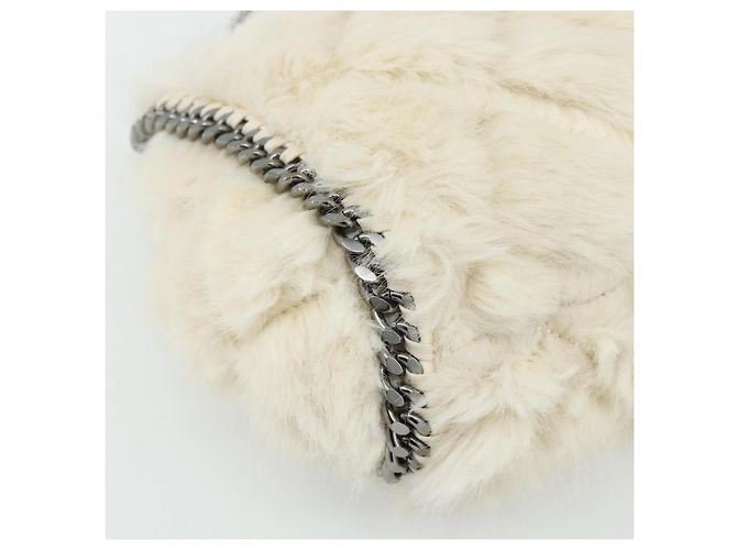 Autre Marque Falabella Tote Bag aus Fell 2-in-1 Stella McCartney Weiß Silber Auth 174918A - Ansicht 17
