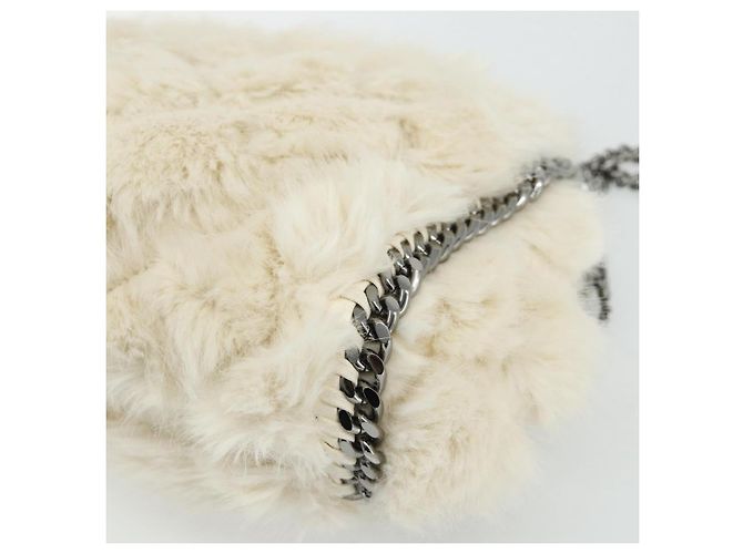 Autre Marque Falabella Tote Bag aus Fell 2-in-1 Stella McCartney Weiß Silber Auth 174918A - Ansicht 18