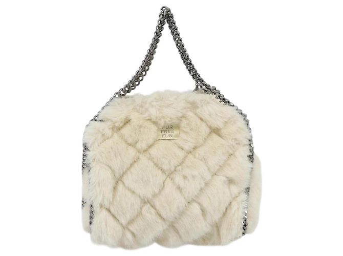 Autre Marque Falabella Tote Bag aus Fell 2-in-1 Stella McCartney Weiß Silber Auth 174918A - Ansicht 2