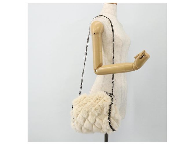 Autre Marque Falabella Tote Bag aus Fell 2-in-1 Stella McCartney Weiß Silber Auth 174918A - Ansicht 23