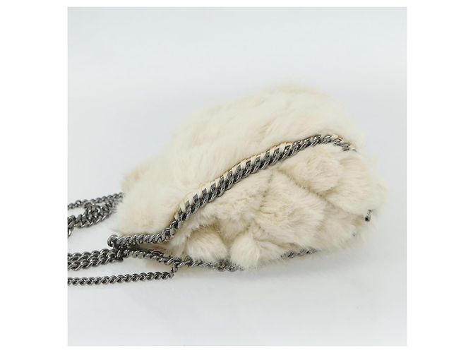 Autre Marque Falabella Tote Bag aus Fell 2-in-1 Stella McCartney Weiß Silber Auth 174918A - Ansicht 3