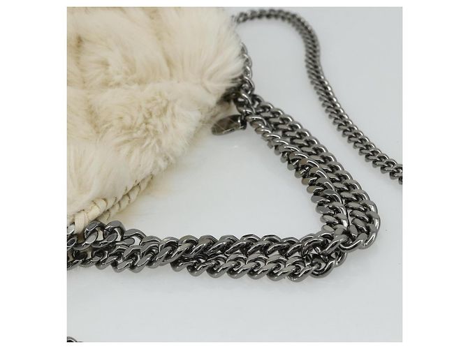 Autre Marque Falabella Tote Bag aus Fell 2-in-1 Stella McCartney Weiß Silber Auth 174918A - Ansicht 7