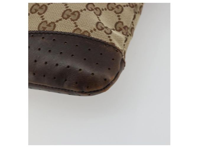 Borsa a Spalla GG Canvas Gucci Beige Argento 145857 Auth 176293 - vista 15