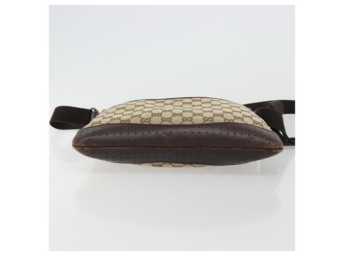 Borsa a Spalla GG Canvas Gucci Beige Argento 145857 Auth 176293 - vista 5