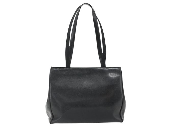 Bolsa Tote Vala em couro preto e dourado Salvatore Ferragamo Auth ka4098 - vista 2