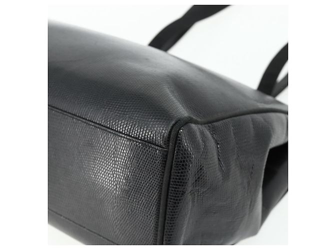 Bolsa Tote Vala em couro preto e dourado Salvatore Ferragamo Auth ka4098 - vista 9