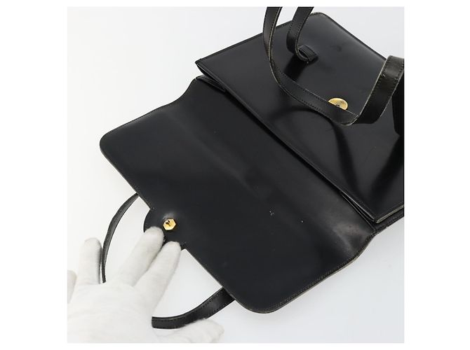 Borsa a mano Christian Dior in pelle nera e oro Auth ep14233 Nero D'oro - vista 11