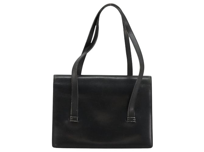 Borsa a mano Christian Dior in pelle nera e oro Auth ep14233 Nero D'oro - vista 2
