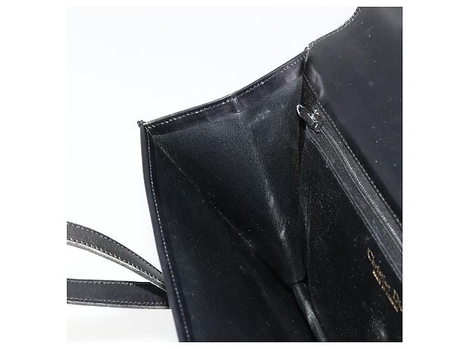 Borsa a mano Christian Dior in pelle nera e oro Auth ep14233 Nero D'oro - vista 21