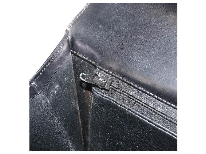 Borsa a mano Christian Dior in pelle nera e oro Auth ep14233 Nero D'oro - vista 22