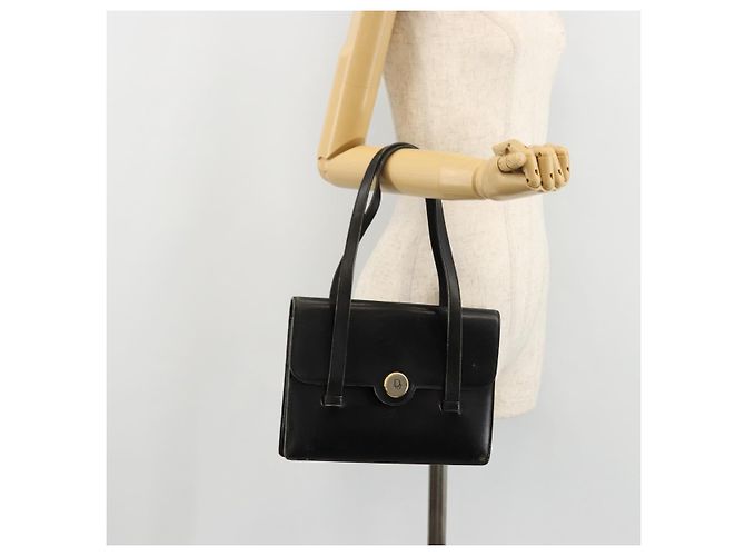 Borsa a mano Christian Dior in pelle nera e oro Auth ep14233 Nero D'oro - vista 24