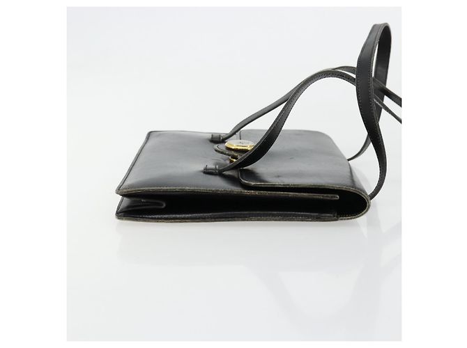 Borsa a mano Christian Dior in pelle nera e oro Auth ep14233 Nero D'oro - vista 3