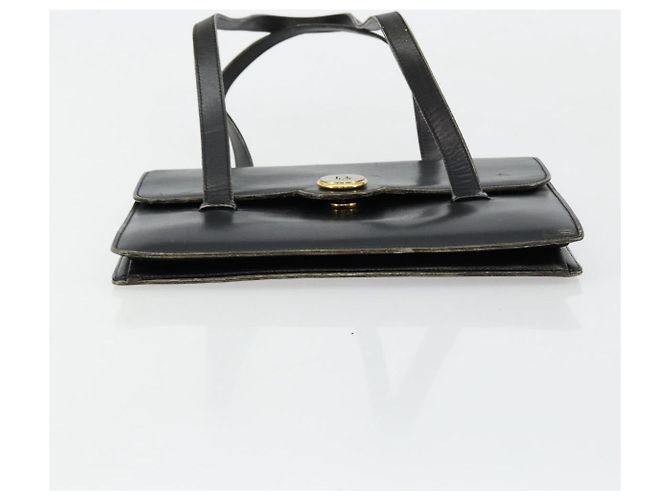 Borsa a mano Christian Dior in pelle nera e oro Auth ep14233 Nero D'oro - vista 5