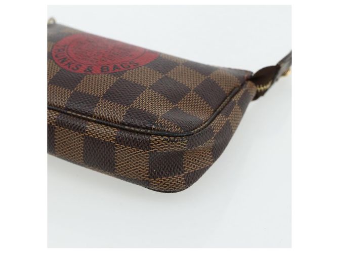 LOUIS VUITTON Mini Pochette Accessoires Damier Ebene T&B N58011 LV Auth 177106A - vista 14