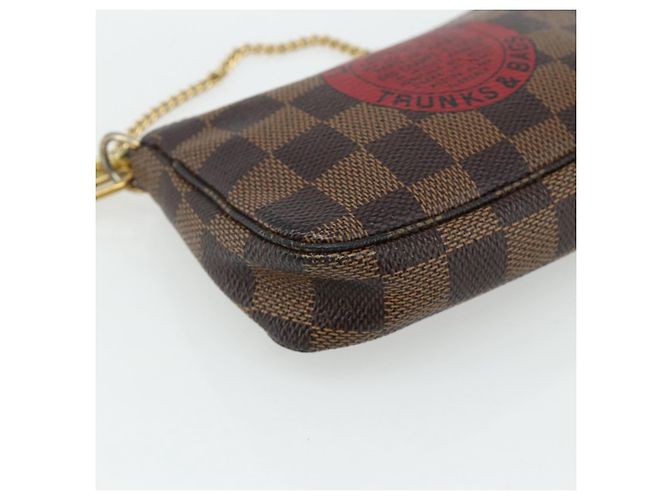 LOUIS VUITTON Mini Pochette Accessoires Damier Ebene T&B N58011 LV Auth 177106A - vista 15