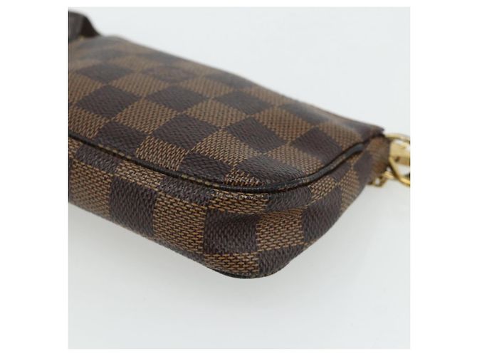 LOUIS VUITTON Mini Pochette Accessoires Damier Ebene T&B N58011 LV Auth 177106A - vista 16