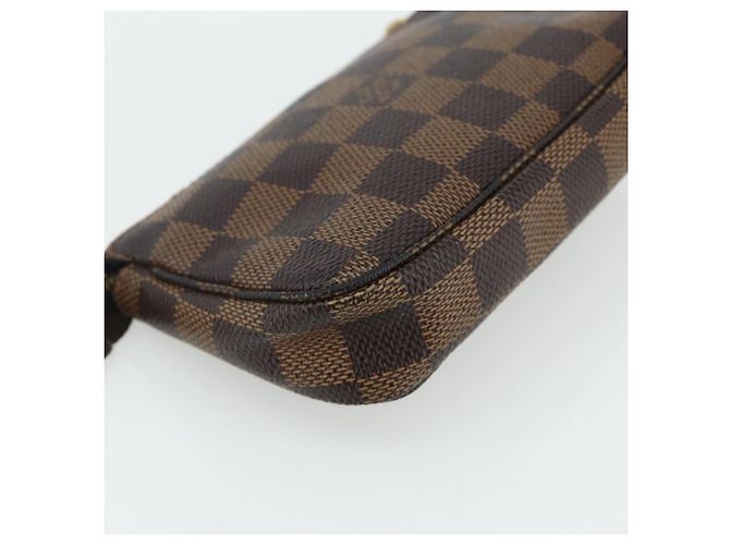 LOUIS VUITTON Mini Pochette Accessoires Damier Ebene T&B N58011 LV Auth 177106A - vista 17
