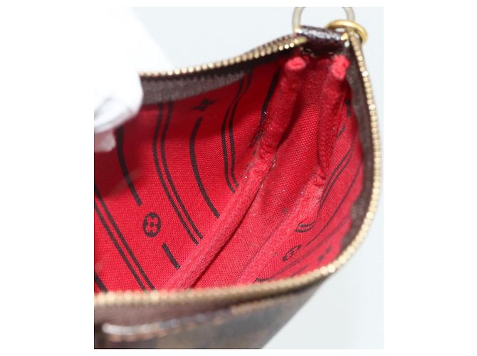 LOUIS VUITTON Mini Pochette Accessoires Damier Ebene T&B N58011 LV Auth 177106A - vista 18
