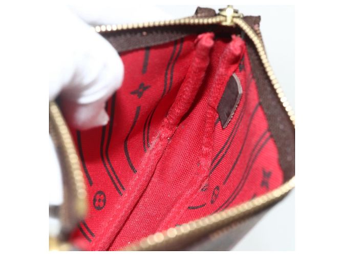 LOUIS VUITTON Mini Pochette Accessoires Damier Ebene T&B N58011 LV Auth 177106A - vista 19
