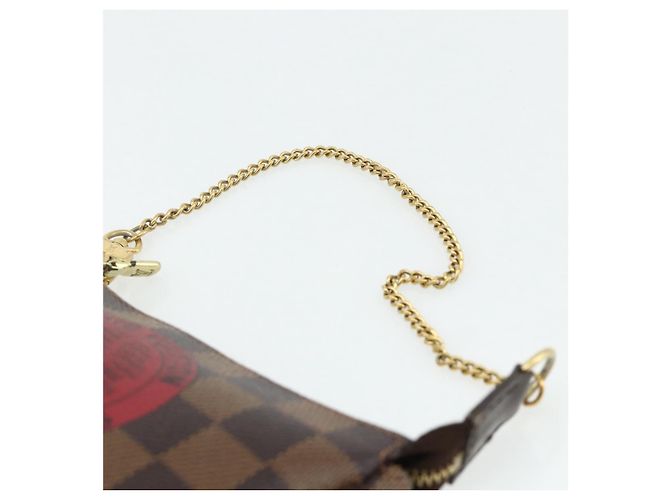 LOUIS VUITTON Mini Pochette Accessoires Damier Ebene T&B N58011 LV Auth 177106A - vista 8