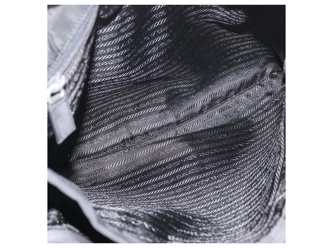 Prada Tote Bag aus schwarzem Nylon mit silberner Authentizität ep14354A - Ansicht 11