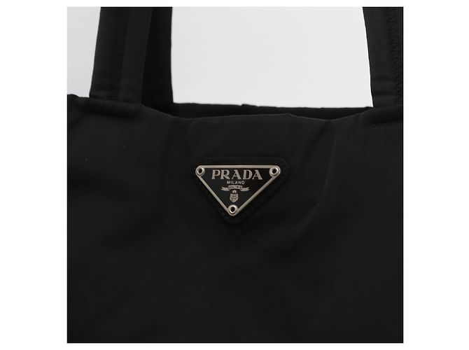 Prada Tote Bag aus schwarzem Nylon mit silberner Authentizität ep14354A - Ansicht 17