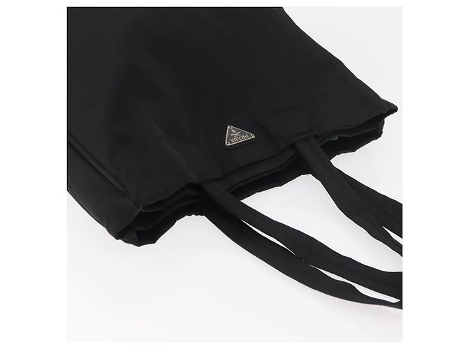 Prada Tote Bag aus schwarzem Nylon mit silberner Authentizität ep14354A - Ansicht 6