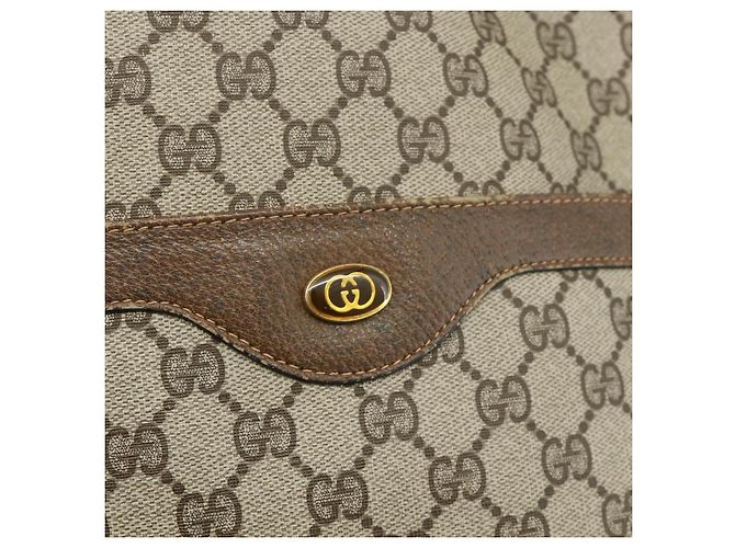GUCCI GG Supreme Web Sherry Line Tote Bag PVC Beige Red 39 02 003 Auth 176643 - view 17