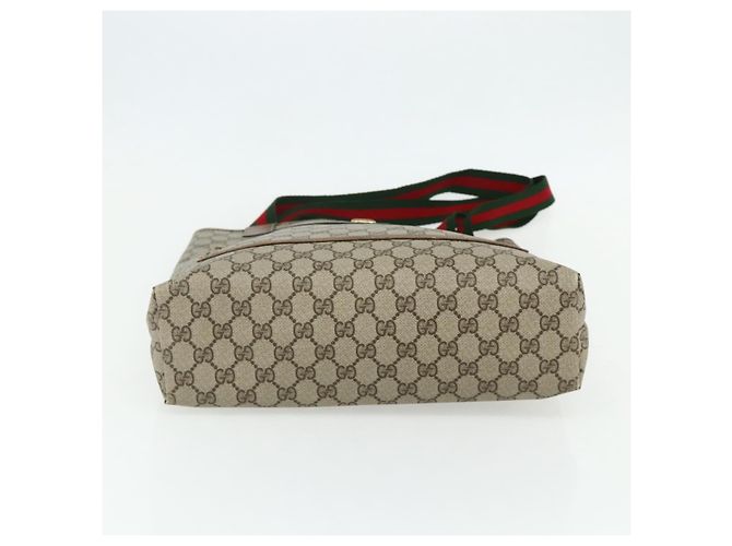 GUCCI GG Supreme Web Sherry Line Tote Bag PVC Beige Red 39 02 003 Auth 176643 - view 5
