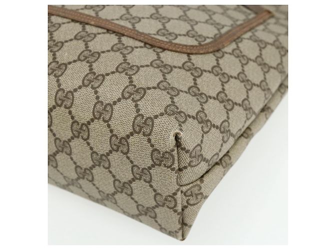GUCCI GG Supreme Web Sherry Line Tote Bag PVC Beige Red 39 02 003 Auth 176643 - view 9
