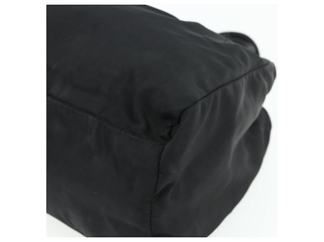 PRADA Borsa a mano in nylon nero argento Auth bs34658 - vista 14