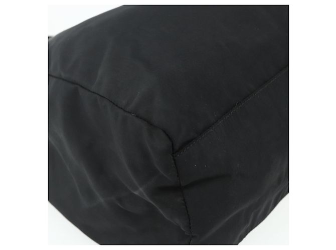 PRADA Borsa a mano in nylon nero argento Auth bs34658 - vista 15