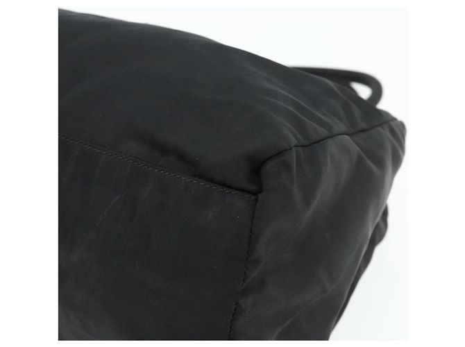 PRADA Borsa a mano in nylon nero argento Auth bs34658 - vista 16