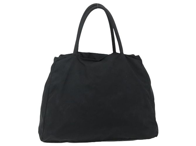PRADA Borsa a mano in nylon nero argento Auth bs34658 - vista 2