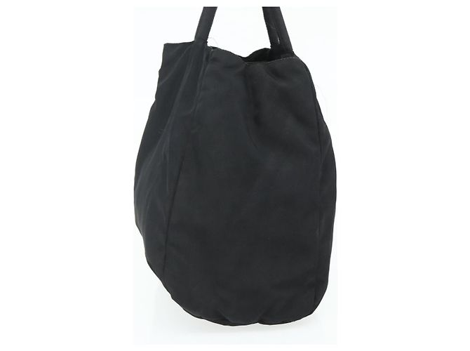 PRADA Borsa a mano in nylon nero argento Auth bs34658 - vista 4