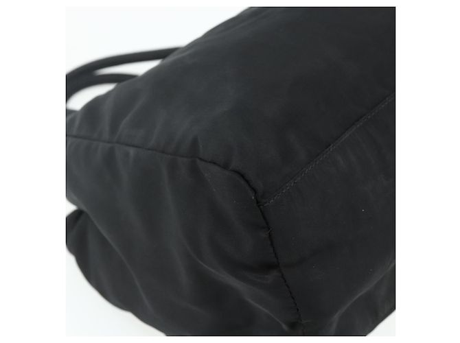 PRADA Borsa a mano in nylon nero argento Auth bs34658 - vista 9