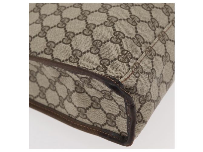 Borsa tote Gucci GG Supreme Web Sherry Line in PVC beige e oro 010 378 Auth ep14443 D'oro - vista 16