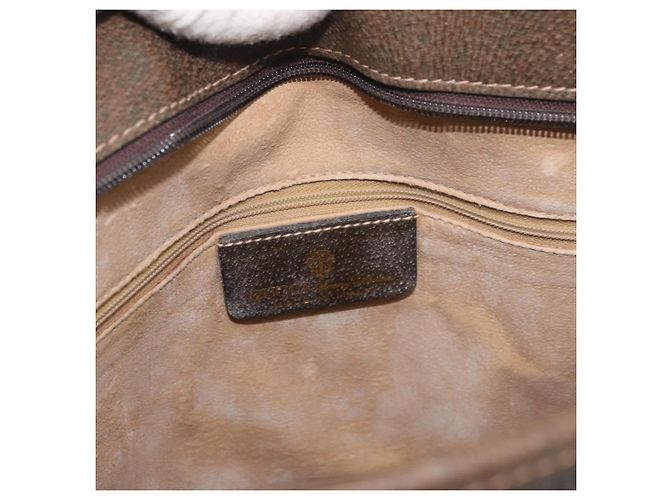 Borsa tote Gucci GG Supreme Web Sherry Line in PVC beige e oro 010 378 Auth ep14443 D'oro - vista 18