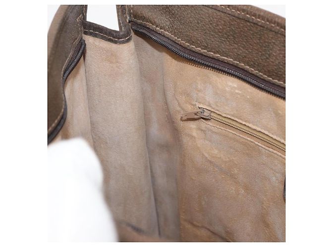 Borsa tote Gucci GG Supreme Web Sherry Line in PVC beige e oro 010 378 Auth ep14443 D'oro - vista 21