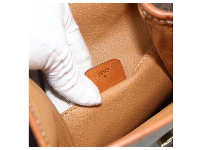 Céline CELINE Macadam Canvas Backpack PVC Leather Brown Gold Auth 176902 Golden - view 12