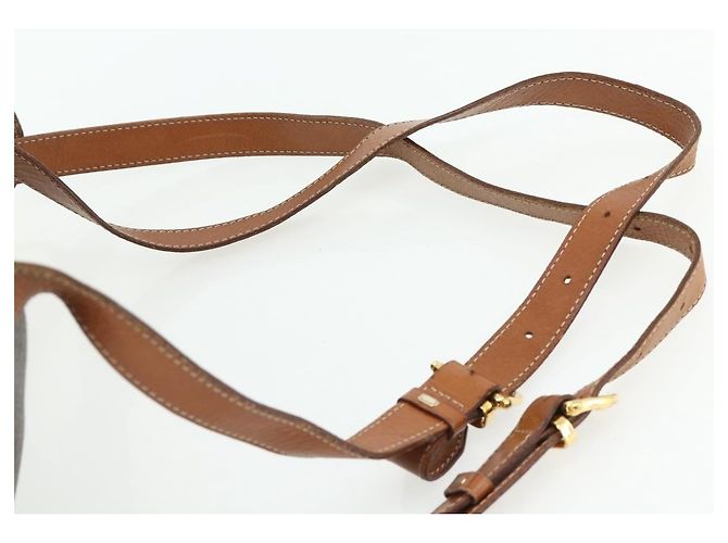 Céline CELINE Macadam Canvas Backpack PVC Leather Brown Gold Auth 176902 Golden - view 14