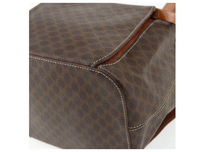 Céline CELINE Macadam Canvas Backpack PVC Leather Brown Gold Auth 176902 Golden - view 15